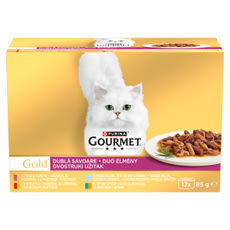 Purina Gourmet Gold Duó Élmény nedves macskaeledel 12 x 85 g - 1020 g kisképe