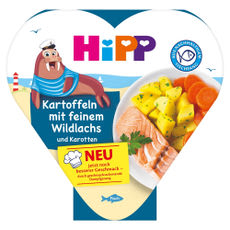 HiPP burgonya sárgarépával és vadlazaccal menü gyermekeknek 1 éves kortól - 250 g kisképe