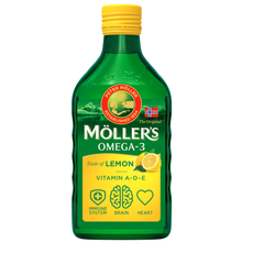 Möller’s étrend-kiegészítő Omega-3 zsírsavakkal, A-, D- és E-vitaminnal citrom ízesítéssel - 250 ml kisképe