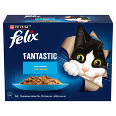 Felix Fantastic halas válogatás aszpikban, nedves macskaeledel (12 x 85 g) -  1020 g kisképe