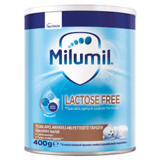 Milumil laktózmentes anyatej-helyettesítő tápszer 0 hónapos kortól - 400 g kisképe
