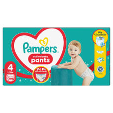 Pampers Active Baby Mega Pack bugyipelenka 9-15 kg, méret: 4 - 108 db kisképe