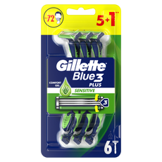 Gillette Blue3 Sensitive eldobható borotva 3 pengés - 6 db kisképe