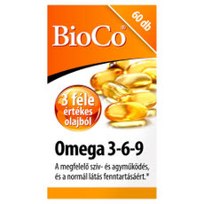 BioCo Omega 3-6-9 lágyzselatin étrend-kiegészítő kapszula - 60 db kisképe