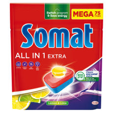 Somat All in 1 Extra Lemon & Lime gépi mosogatótabletta - 75 db kisképe