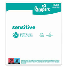 Pampers Sensitive nedves törlőkendő (15x80 db) - 1200 db kisképe