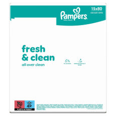 Pampers Fresh Clean nedves törlőkendő - 1200 db kisképe