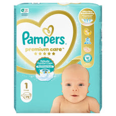 Pampers Premium Care pelenka 2-5 kg, méret: 1 - 72 db kisképe