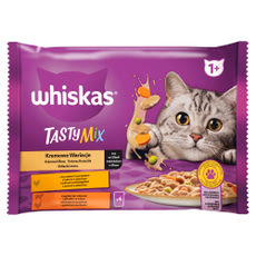 Whiskas 1+ Tasty Mix állateledel felnőtt macskáknak 4 x 85 g - 340 g kisképe