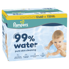Pampers Water nedves törlőkendő 12x60 db - 720 db kisképe