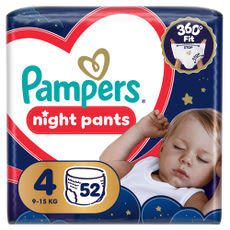 Pampers Night Jumbo Pants bugyipelenka 4-es méret, 9-15 kg - 52 db kisképe