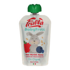 Frulla Bio gyümölcspüré alma - áfonya - zabkása 6 hónapos kortól - 100 g kisképe
