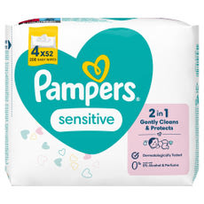 Pampers Sensitive nedves törlőkendő (4x52) - 208 db kisképe