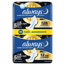 Always Ultra Secure Night Extra egészségügyi betét  - 10 db kisképe