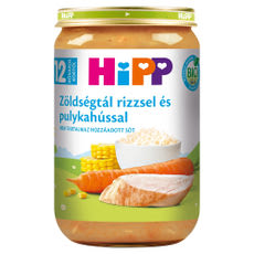 Hipp bébiétel zöldségtál pulykahússal 12 hónapos kortól - 220 g kisképe