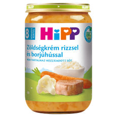 Hipp bébiétel zöldséges rizs borjúhússal 8 hónapos kortól - 220 g kisképe