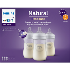 Philips Avent Natural Response cumisüveg 3 hónapos kortól 260 ml-es - 3 db kisképe