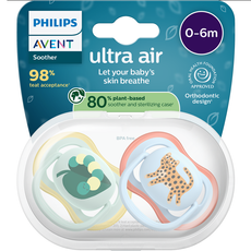 Philips Avent Ultra Air játszócumi 0-6 hónapos korig - 2 db kisképe