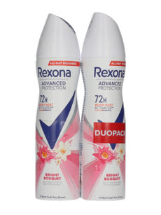 Rexona Advanced Protection Bright Bouquet deo spray 2x150 ml - 300 ml kisképe