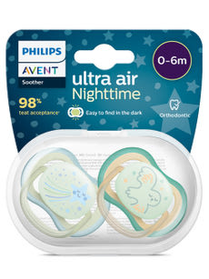 Philips Avent Ultra Air éjszakai játszócumi 0-6 hónapos korig - 2 db kisképe