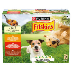 Friskies Friskies állateledel kutyáknak marhával, csirkével és báránnyal 12*85g - 1020 g kisképe