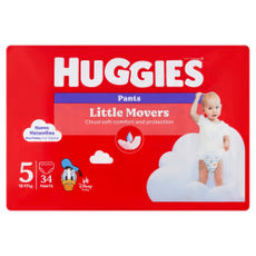 Huggies Little Movers 5 bugyipelenka 12-17 kg - 34 db kisképe