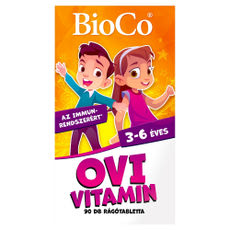 BioCo Ovi vitamin 3-6 éveseknek cseresznye ízű étrend-kiegészítő rágótabletta - 90 db kisképe