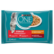 Purina One Sterilcat állateledel macskáknak csirkével és marhával 4 x 85 g - 340 g kisképe