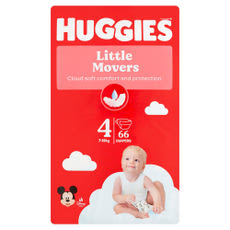 Huggies Little Movers 4 nadrágpelenka 7-18 kg - 66 db kisképe
