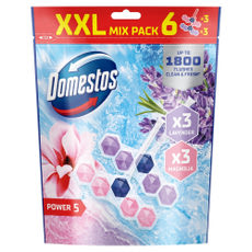 Domestos Power 5 Magnolia/Lavender WC illatosító 6x50 g - 300 g kisképe