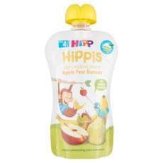 Hipp gyümölcspüré alma- körte- banán 4 hónapos kortól - 100 g kisképe