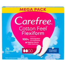 Carefree Cotton Flexiform tisztasági betét friss illattal - 76 db kisképe