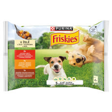 Friskies állateledel kutyáknak marhával, csirkével és báránnyal 4x85g - 340 g kisképe