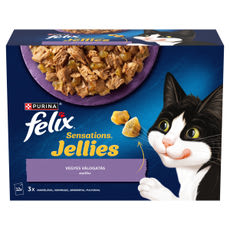 Purina Felix Sensations Jellies vegyes válogatás aszpikban nedves macskaeledel 12 x 85 g - 1020 g kisképe