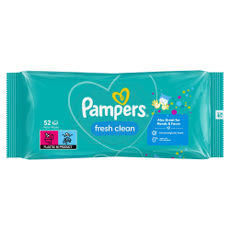 Pampers Fresh Clean nedves törlőkendő - 52 db kisképe