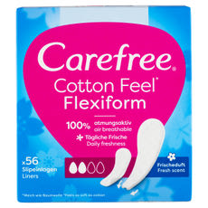 Carefree Cotton Flexiform tisztasági betét friss illattal - 56 db kisképe
