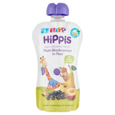 Hipp gyümölcspüré feketeribizli - körte - szilva 6 hónapos kortól - 100 g kisképe