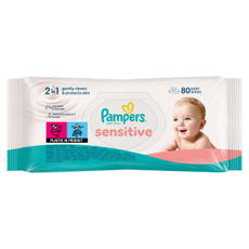 Pampers Sensitive nedves törlőkendő - 80 db kisképe