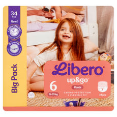 Libero Jumbo Up&Go bugyipelenka 6-os méret 15-25 kg - 34 db kisképe