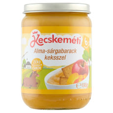 Kecskeméti bébiétel alma - sárgabarack keksz ízesítéssel 6 hónapos kortól - 190 g kisképe
