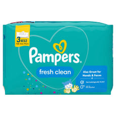 Pampers Fresh Clean nedves törlőkendő (3*52) - 156 db kisképe