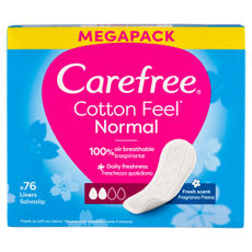 Carefree Cotton tisztasági betét friss illattal - 76 db kisképe