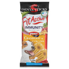 Fitactive Denta Sticks Immunity jutalomfalat kutyáknak áfonyával és kurkumával  - 140 g kisképe