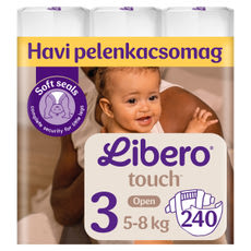Libero Touch nadrágpelenka, méret: 3, 5-8 kg - 240 db kisképe