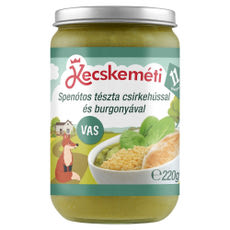 Kecskeméti bébiétel spenótos tészta csirkehús ízesítéssel 11 hónapos kortól - 220 g kisképe