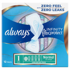 Always Infinity FlexProtect Normal egészségügyi betét - 12 db kisképe