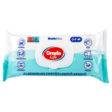 BradoLife alkoholos fertőtlenítő kendő - 64 db kisképe