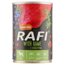 Rafi állateledel kutyákak, vaddisznóhússal és áfonyával - 400 g kisképe
