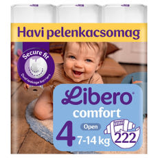 Libero Comfort Mega Pack nadrágpelenka 4-es méret, 7-14 kg - 222 db kisképe