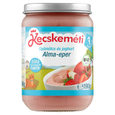 Kecskeméti bébiétel alma - eper joghurt ízesítéssel 7 hónapos kortól - 190 g kisképe